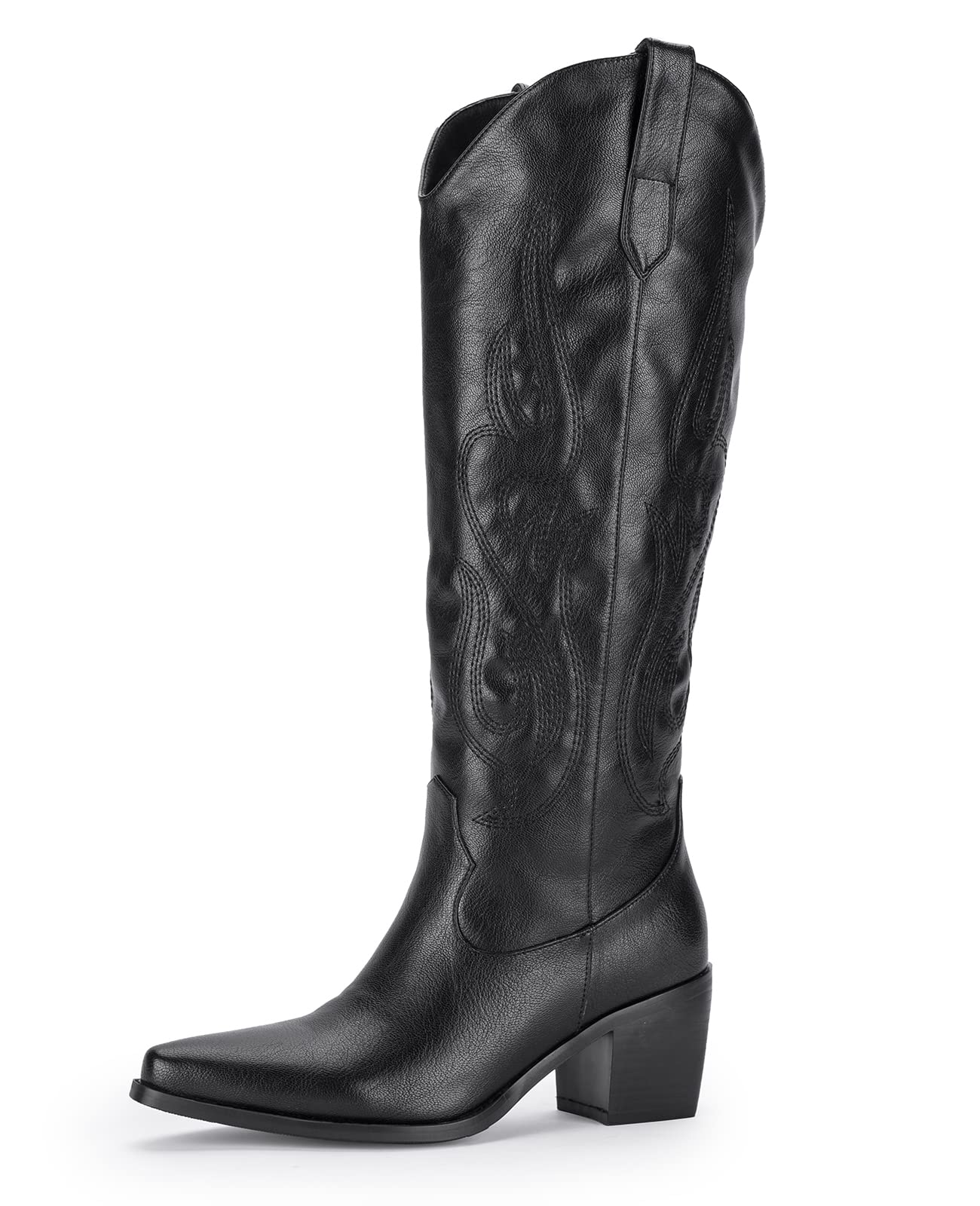 Knee High Cowboy Boots with Chunky Heel Style