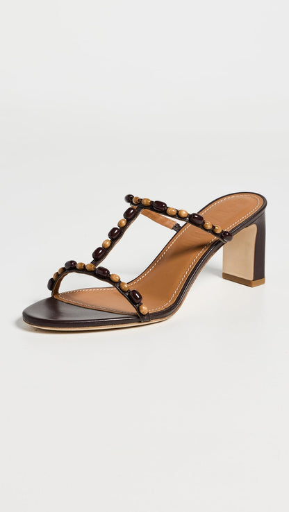 Minimal Heeled Sandals for Modern Resort Style
