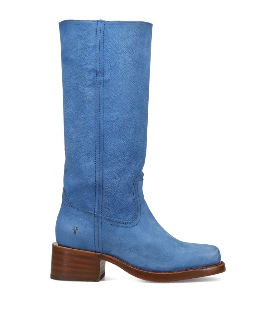 Waterproof Tall Leather Boots with Chunky Heel