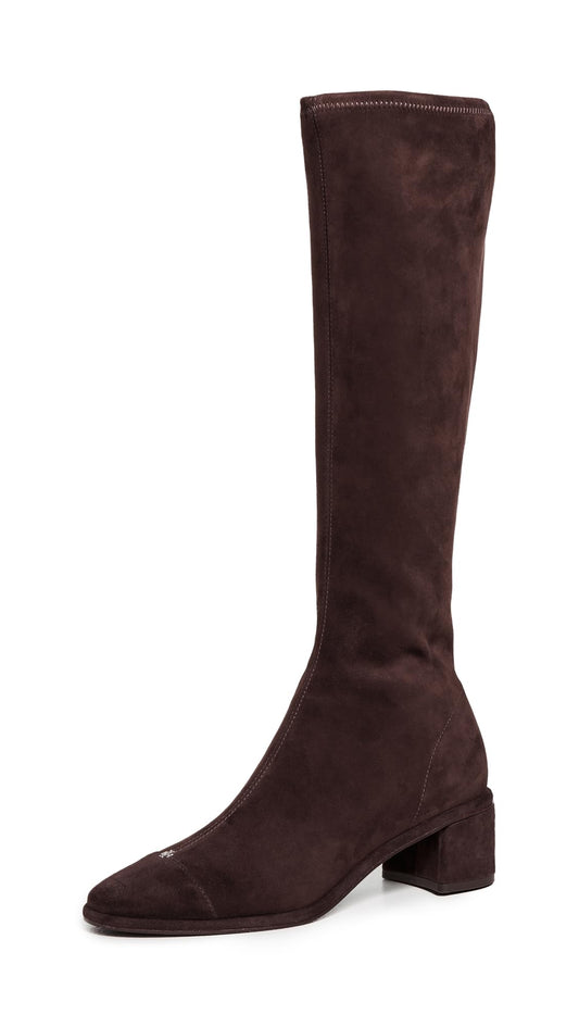 Classic Knee High Boots with Minimal Block Heel