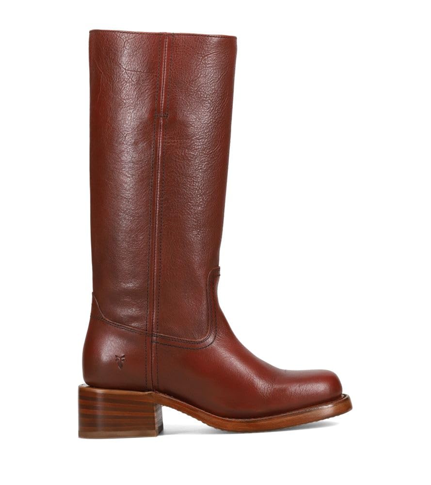 Waterproof Tall Leather Boots with Chunky Heel