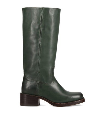 Waterproof Tall Leather Boots with Chunky Heel