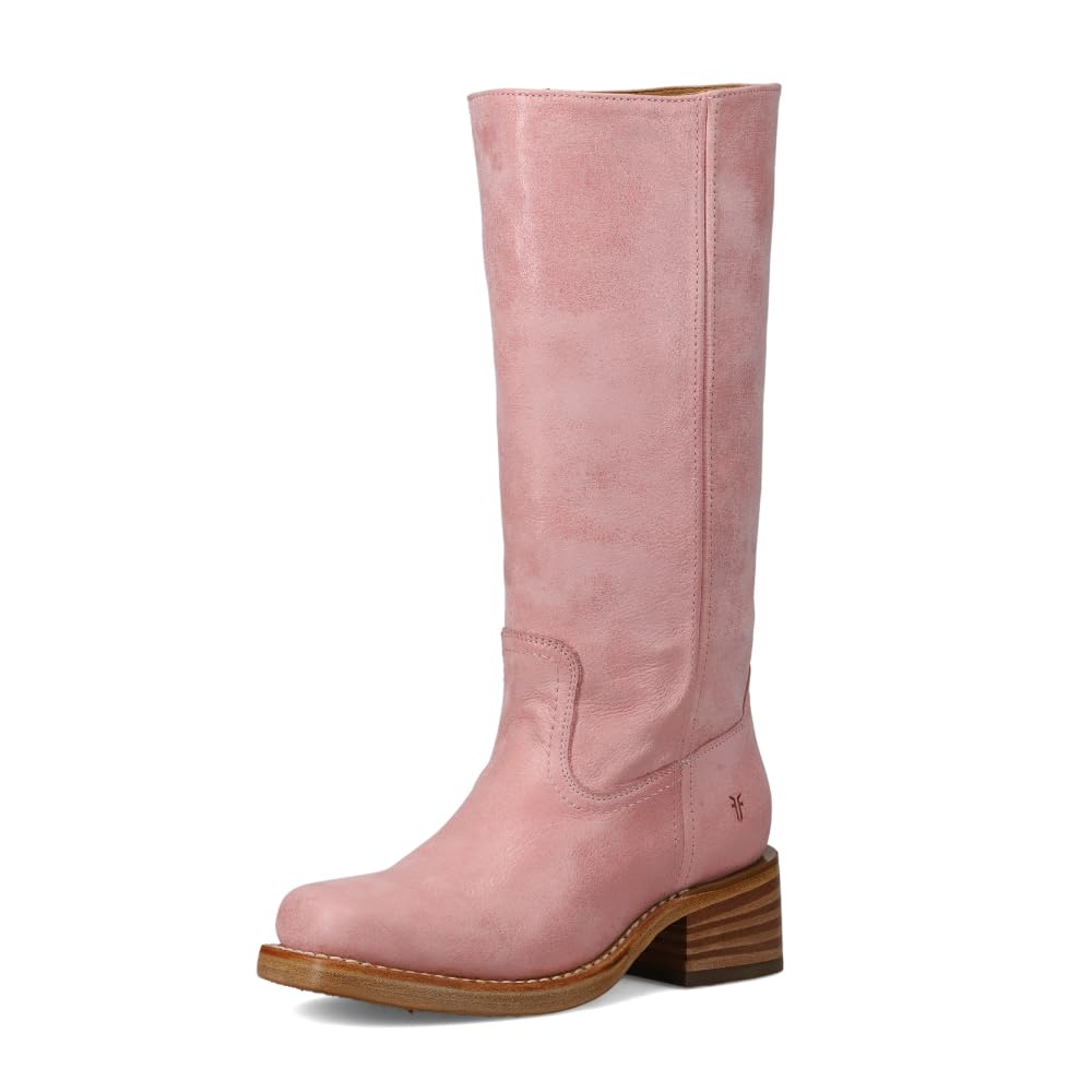 Waterproof Tall Leather Boots with Chunky Heel