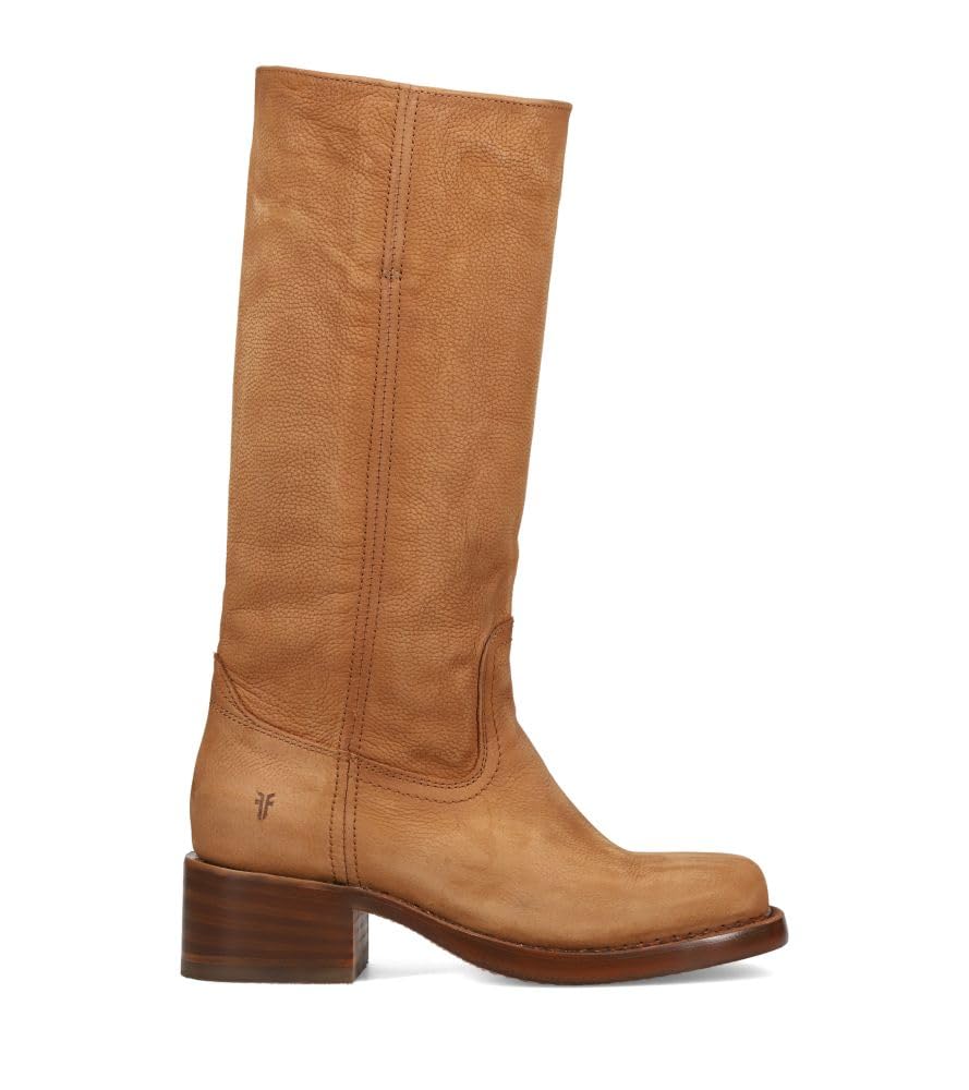 Waterproof Tall Leather Boots with Chunky Heel