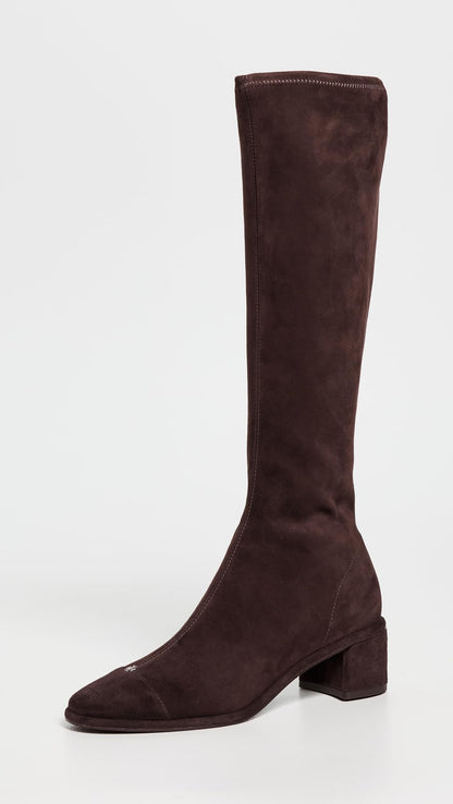Classic Knee High Boots with Minimal Block Heel