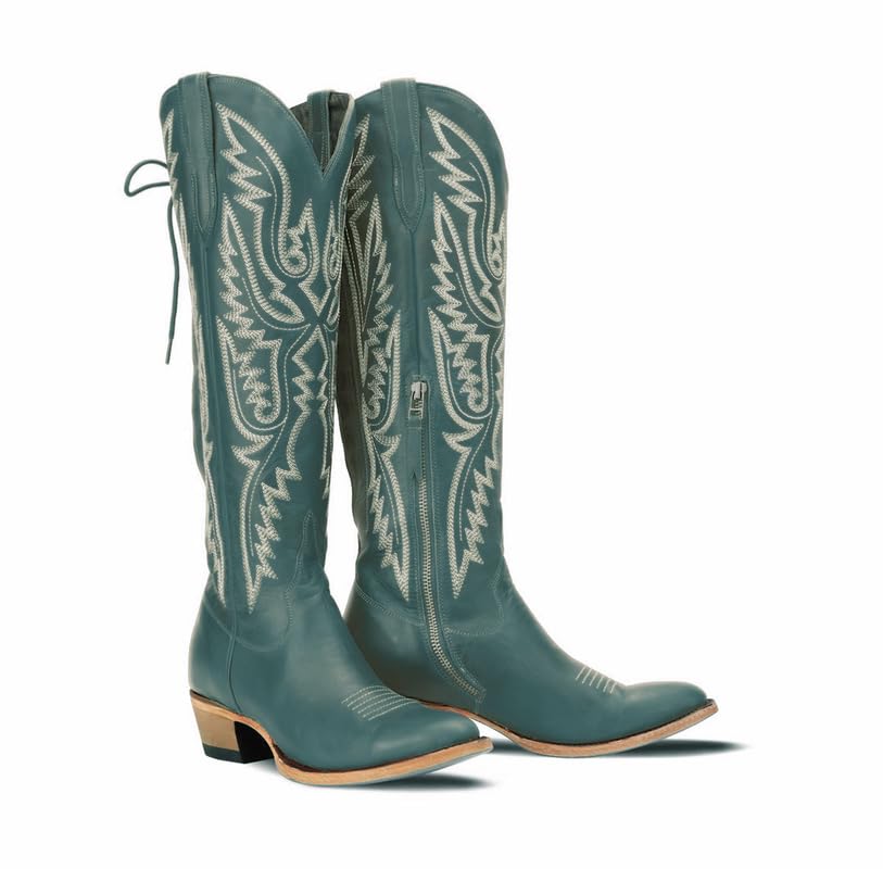 Over-the-Knee Cowboy Boots with Chunky Heel