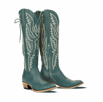 Over-the-Knee Cowboy Boots with Chunky Heel
