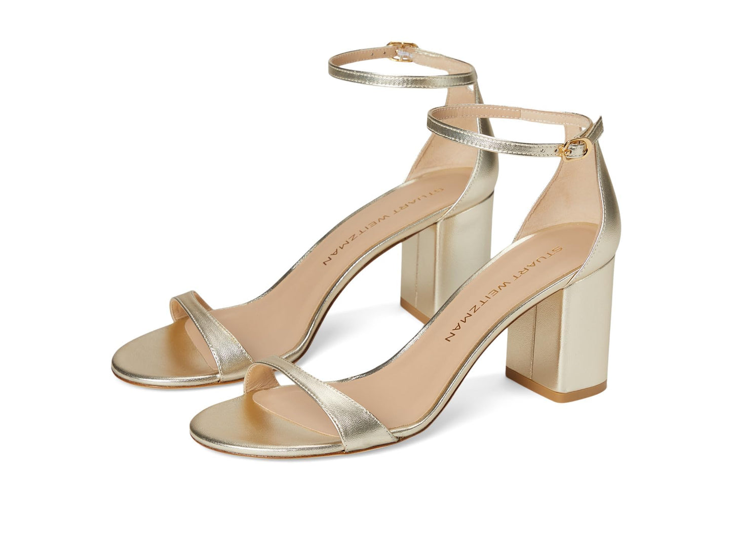 Minimal Block Heel Ankle Strap Sandals