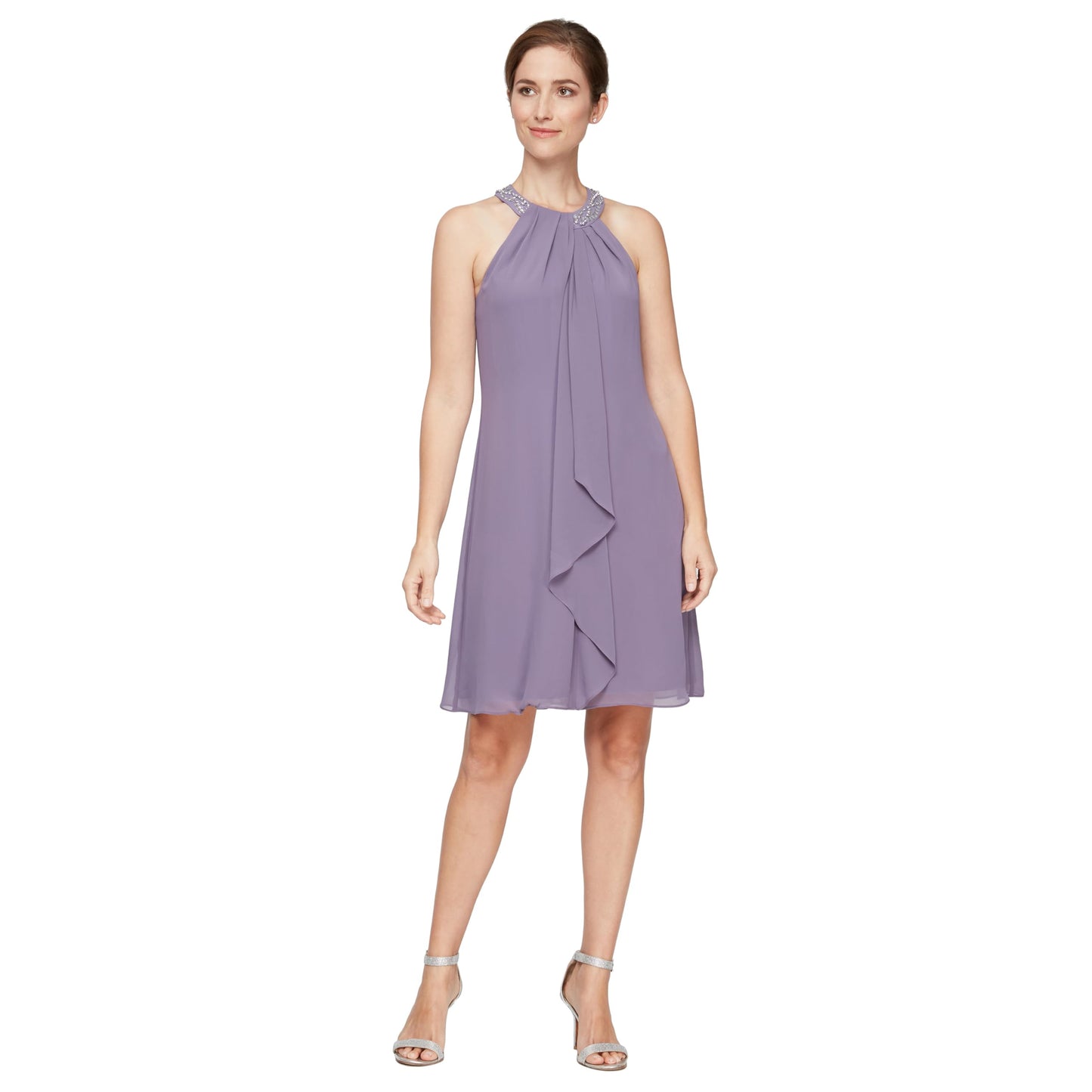 Jewel Halter Sheath Dress for Evening Occasions