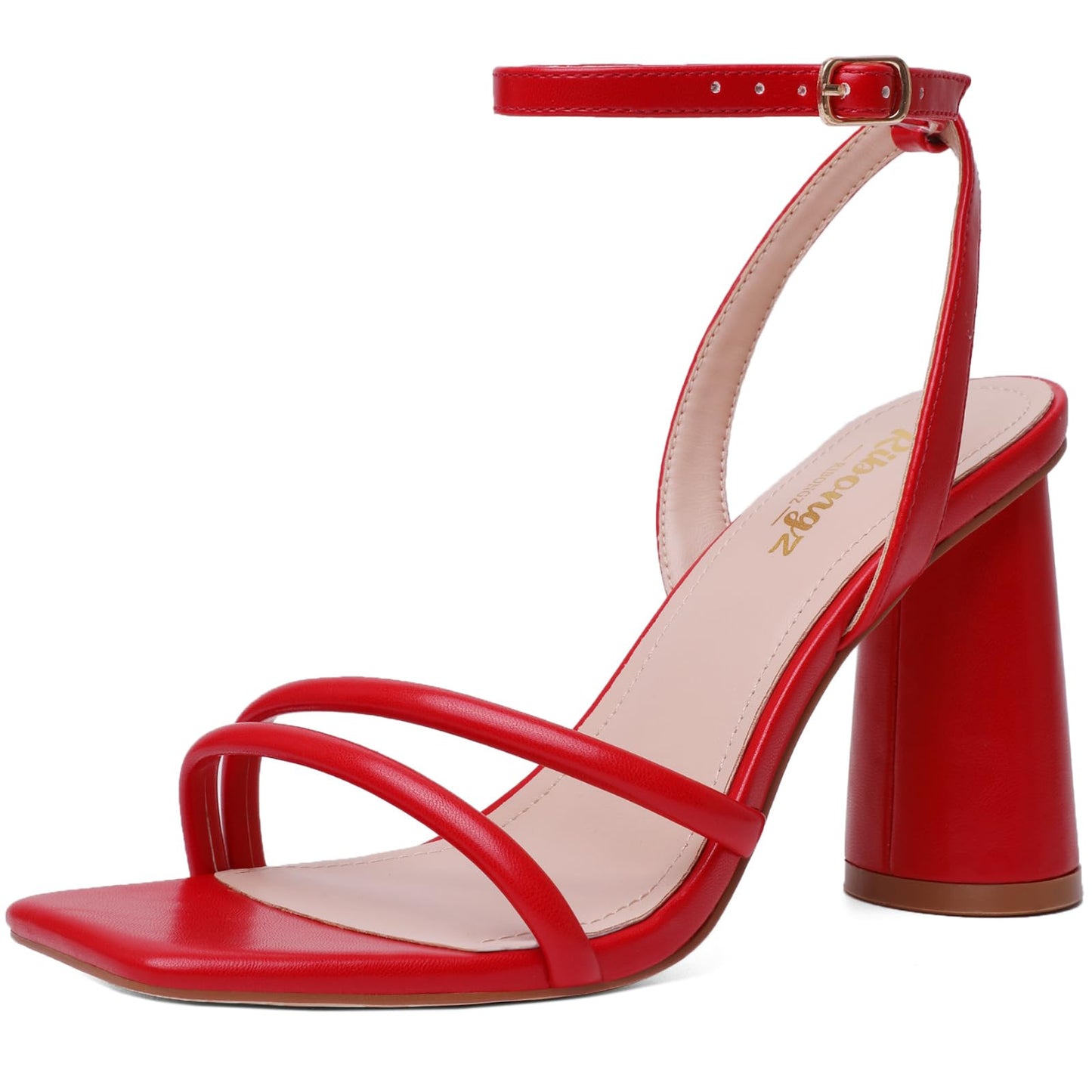 Minimal Strappy Block Heel Sandals for Women