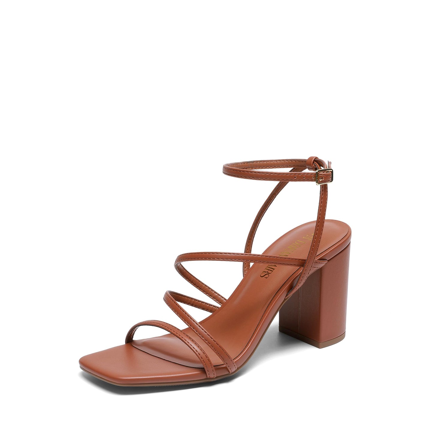 Chunky Strappy Square Toe Heel Sandals for Women