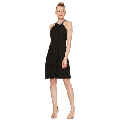 Jewel Halter Sheath Dress for Evening Occasions