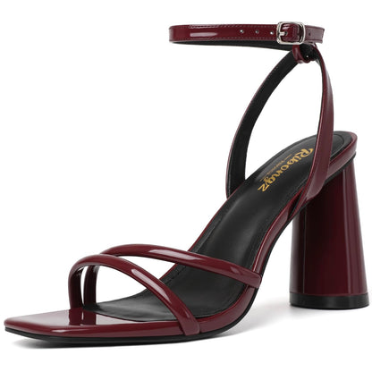 Minimal Strappy Block Heel Sandals for Women