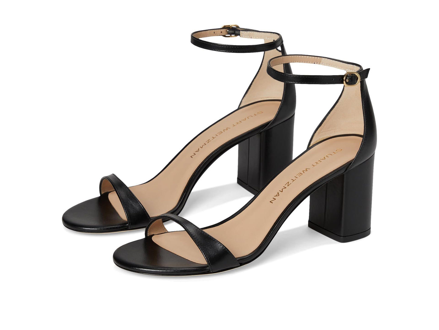 Minimal Block Heel Ankle Strap Sandals