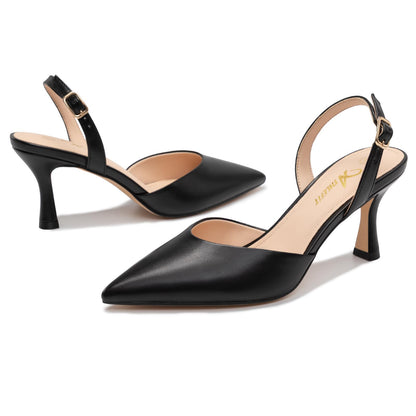 Pointed Toe Slingback Kitten Heels for Women