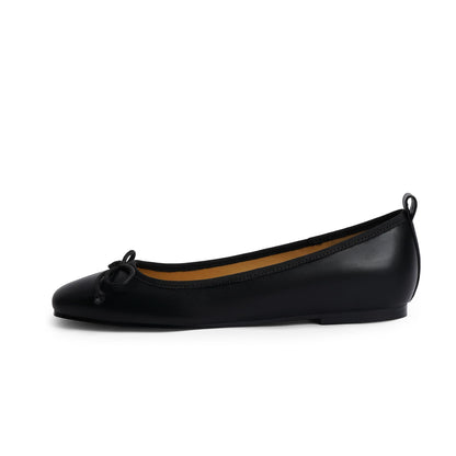 Bow Square Toe Ballet Flats