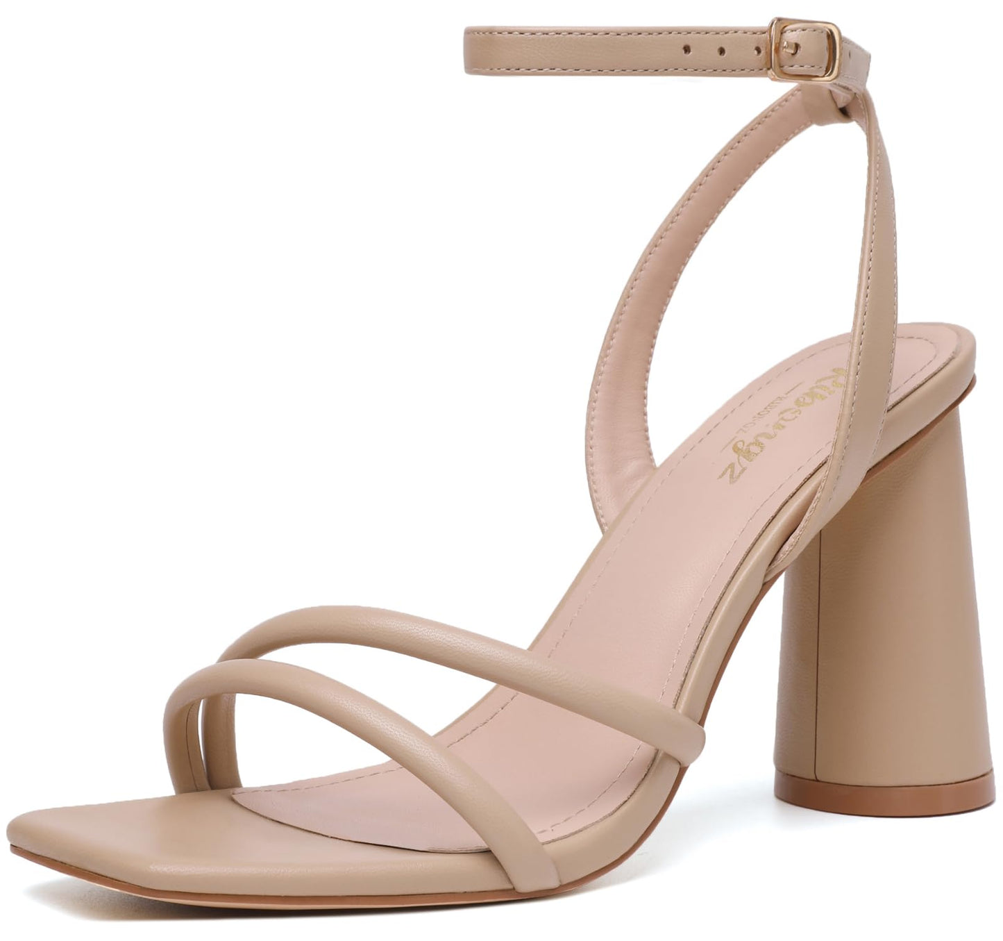 Minimal Strappy Block Heel Sandals for Women