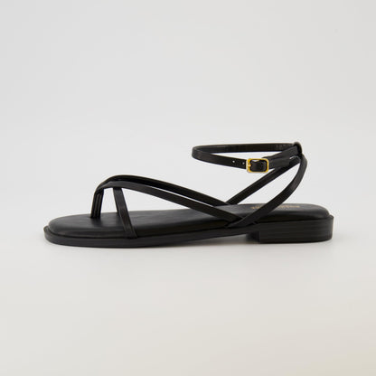 Strappy Flat Sandals with Memory Foam Comfort