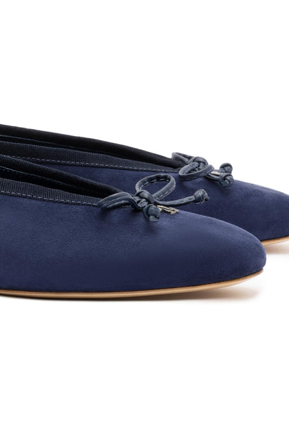 Indigo Suede Ballet Flats