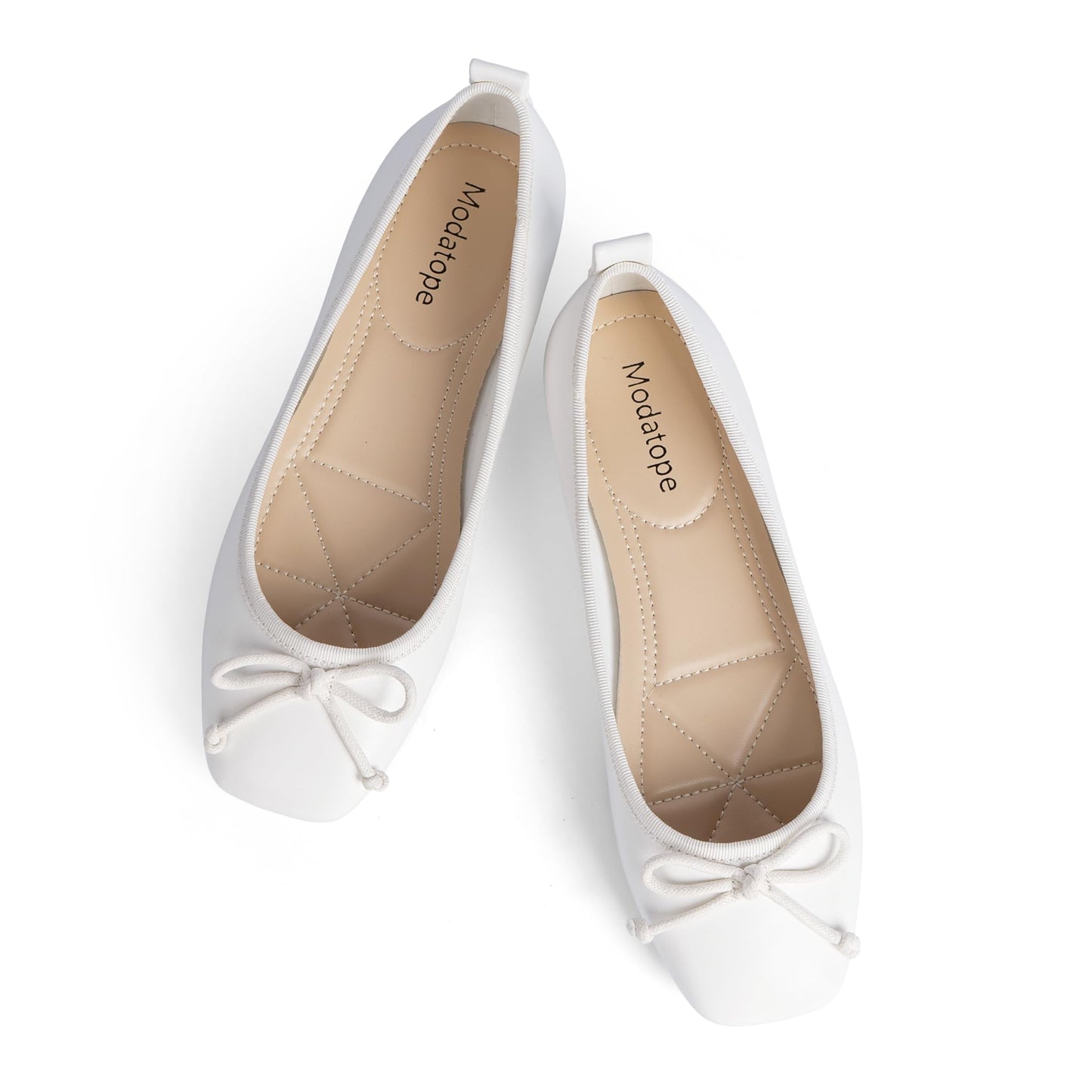 Bow Square Toe Ballet Flats