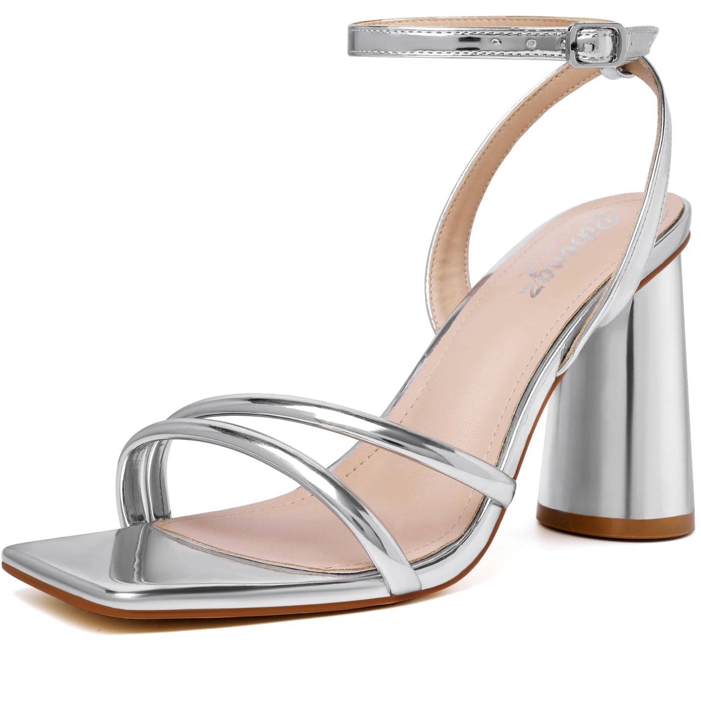 Minimal Strappy Block Heel Sandals for Women