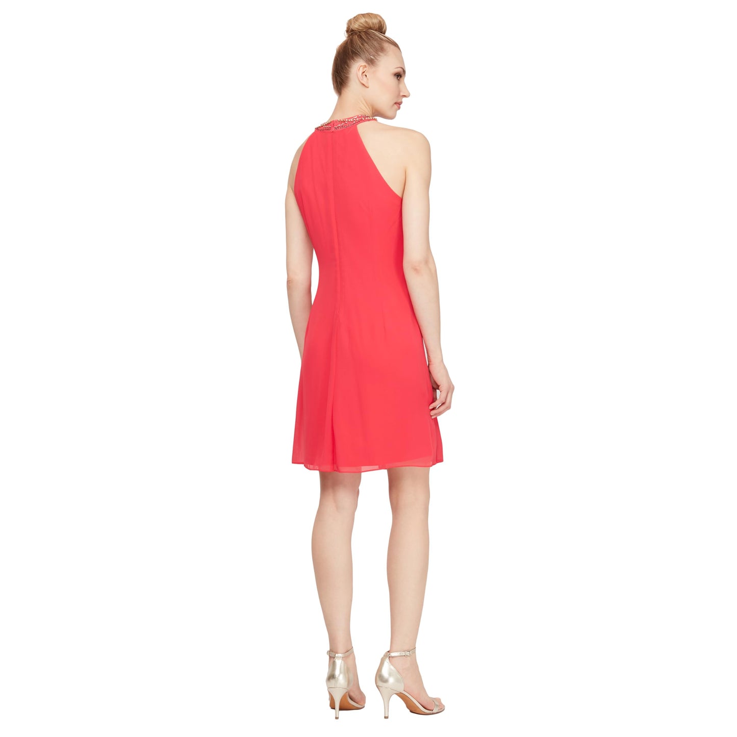 Jewel Halter Sheath Dress for Evening Occasions