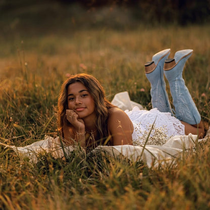 Over-the-Knee Cowboy Boots with Chunky Heel