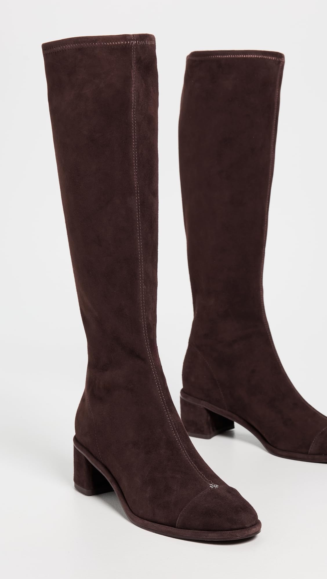 Classic Knee High Boots with Minimal Block Heel