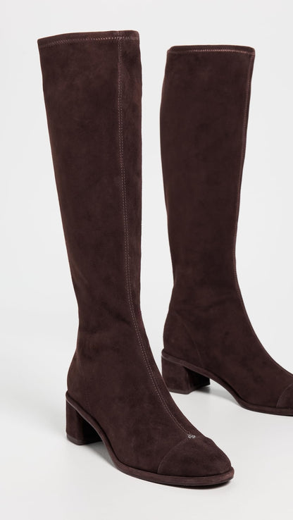 Classic Knee High Boots with Minimal Block Heel