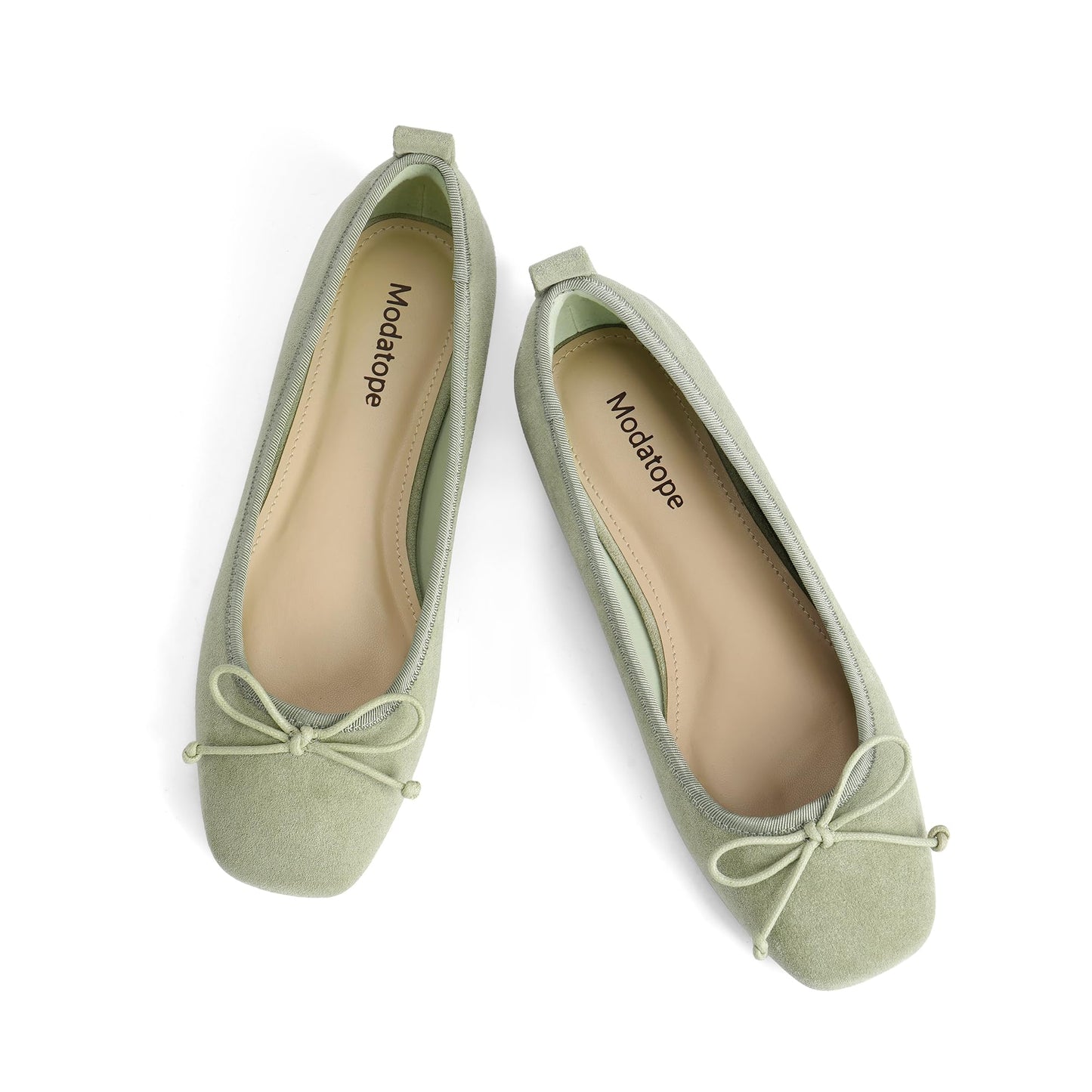Bow Square Toe Ballet Flats