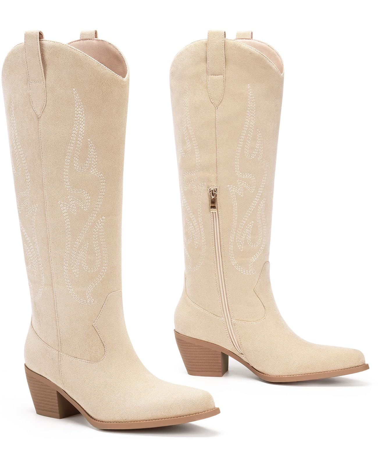 Knee High Cowboy Boots with Chunky Heel Style