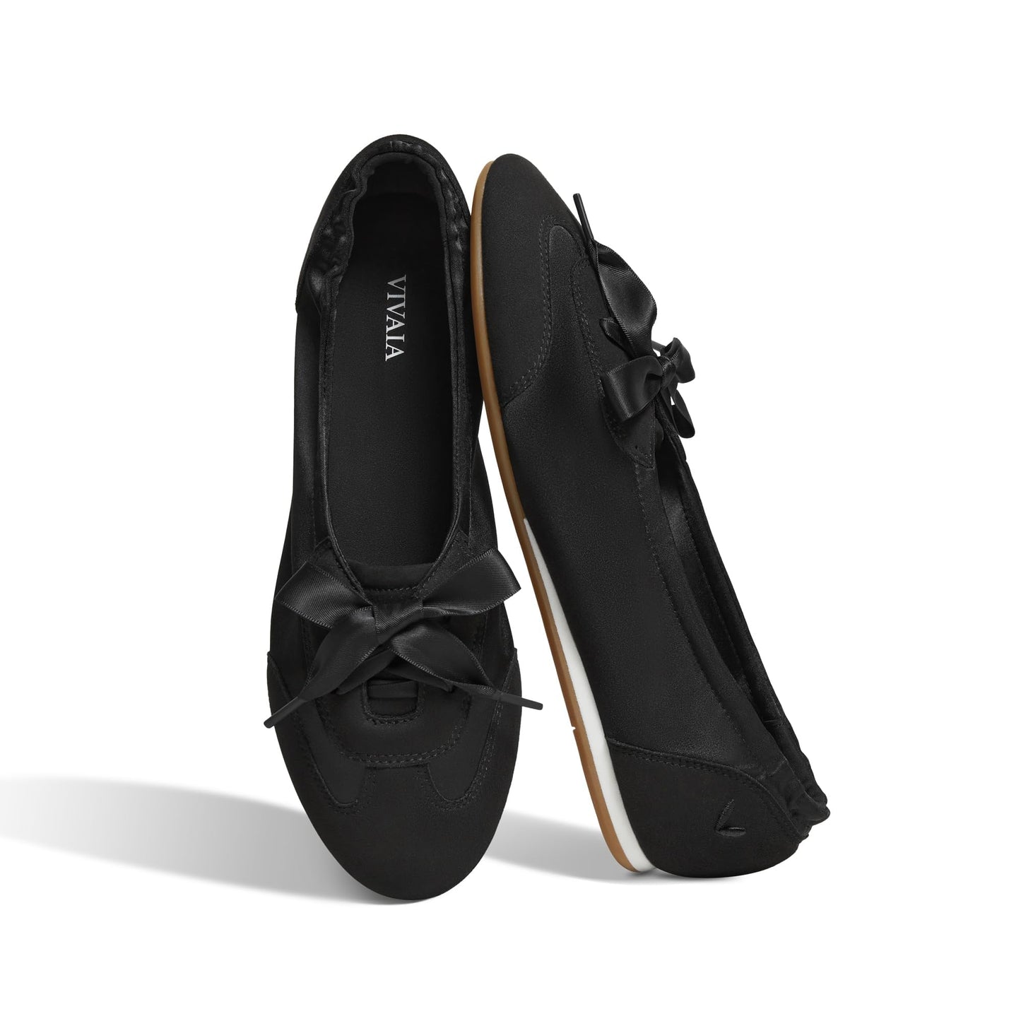 Satin Lace-Up Ballet Sneakers