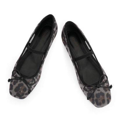 Bow Square Toe Ballet Flats