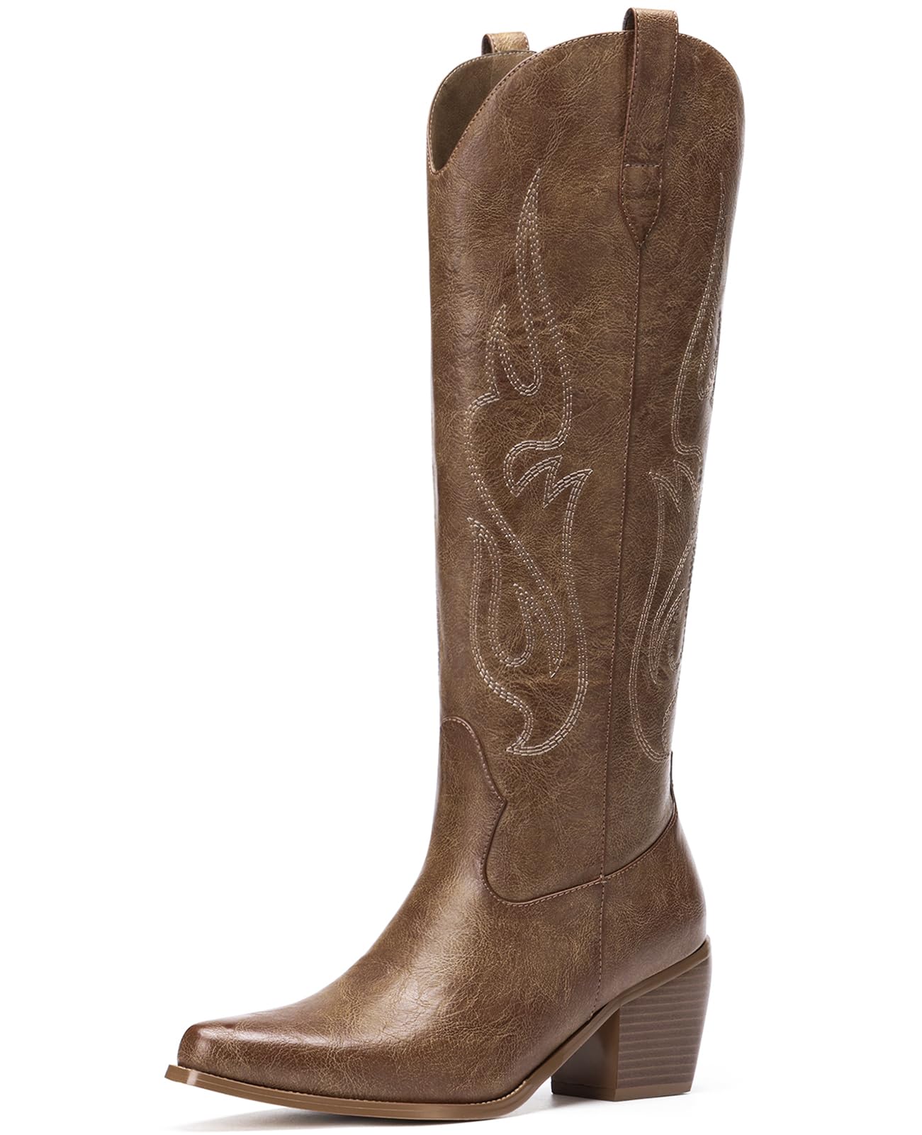 Knee High Cowboy Boots with Chunky Heel Style