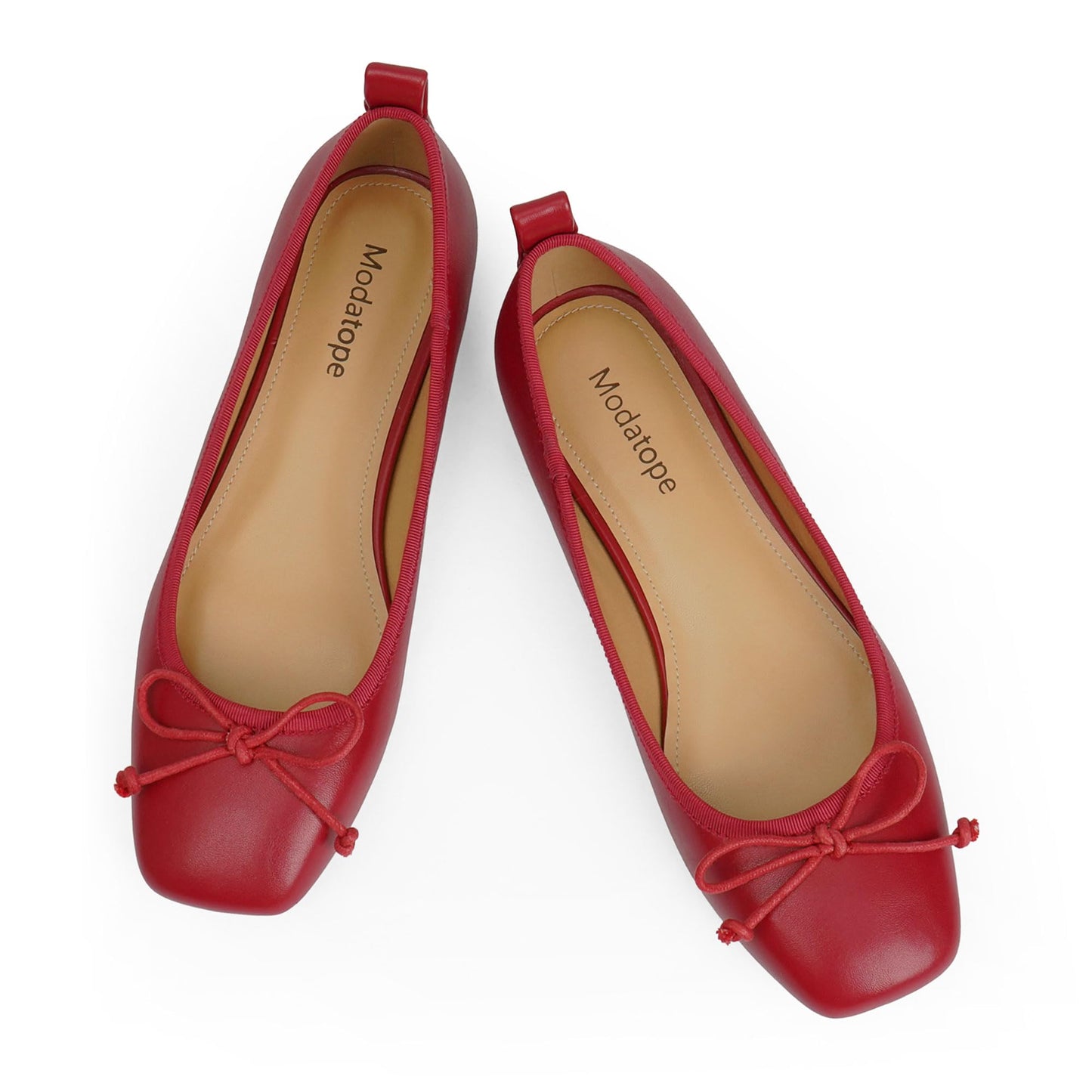 Bow Square Toe Ballet Flats