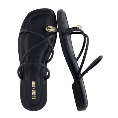 Toe-Loop Slide Sandals with Memory Foam Comfort
