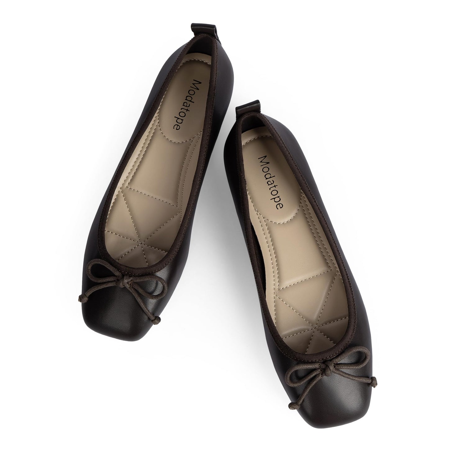Bow Square Toe Ballet Flats