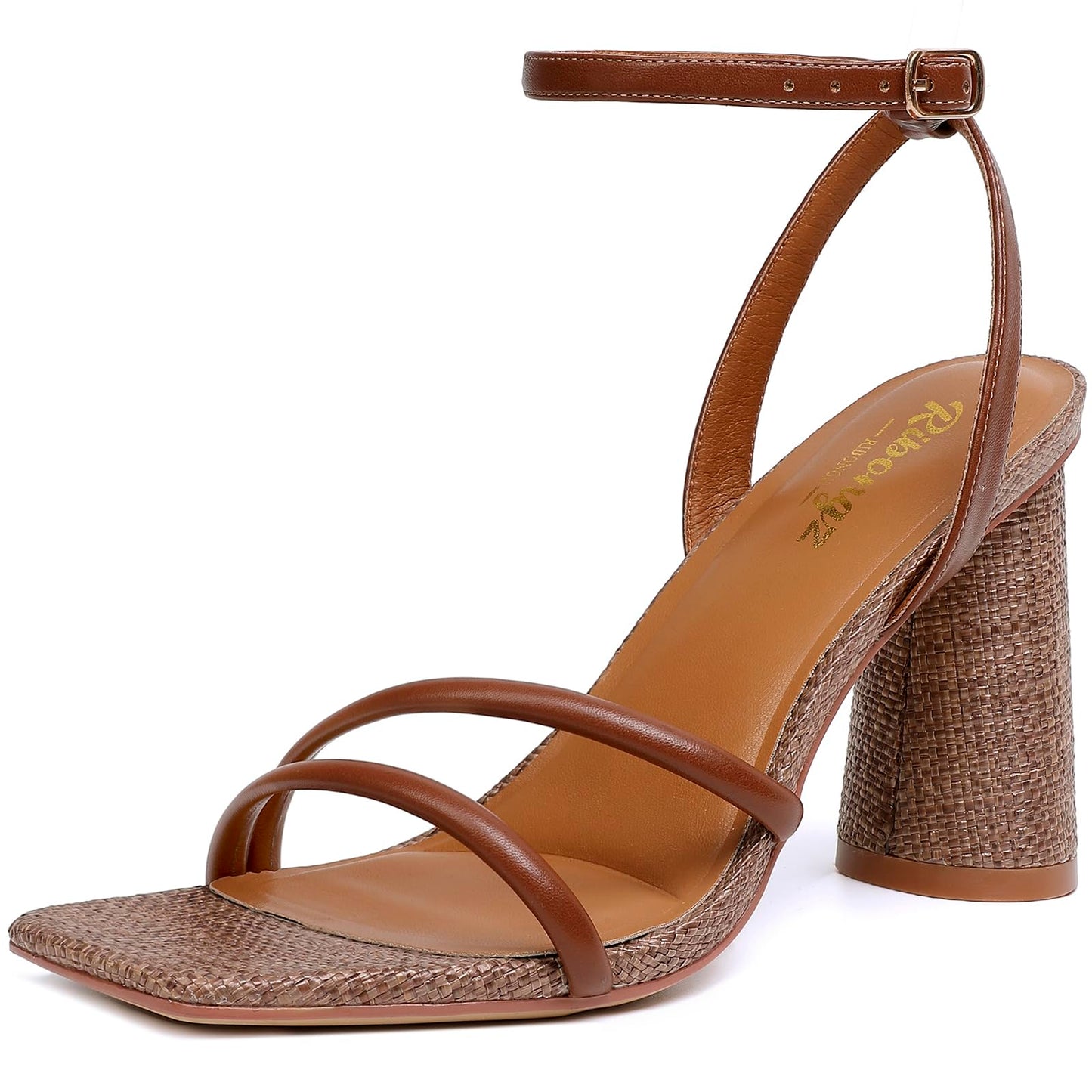 Minimal Strappy Block Heel Sandals for Women