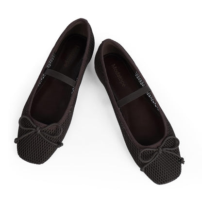 Bow Square Toe Ballet Flats