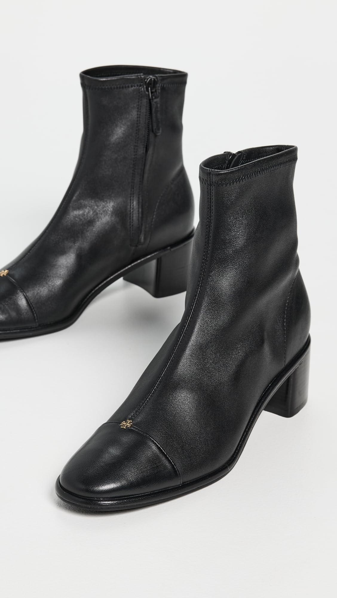 Tory Burch Women's Cap-Toe Heel Ankle Boots