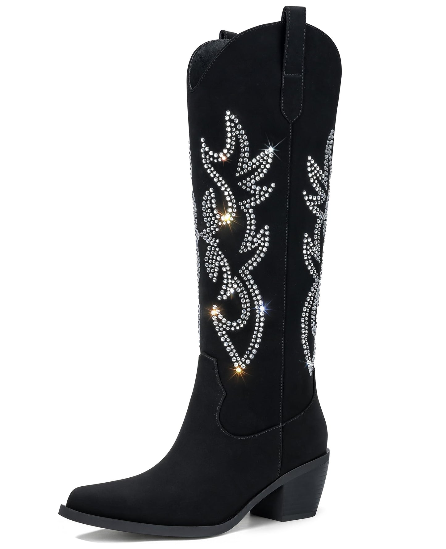 Knee High Cowboy Boots with Chunky Heel Style
