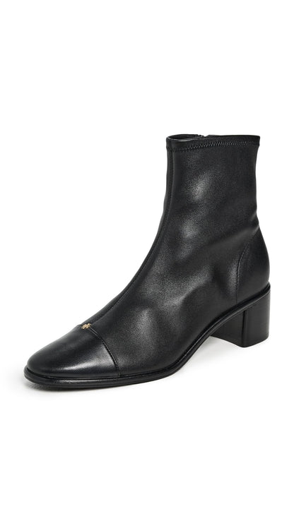 Tory Burch Women's Cap-Toe Heel Ankle Boots