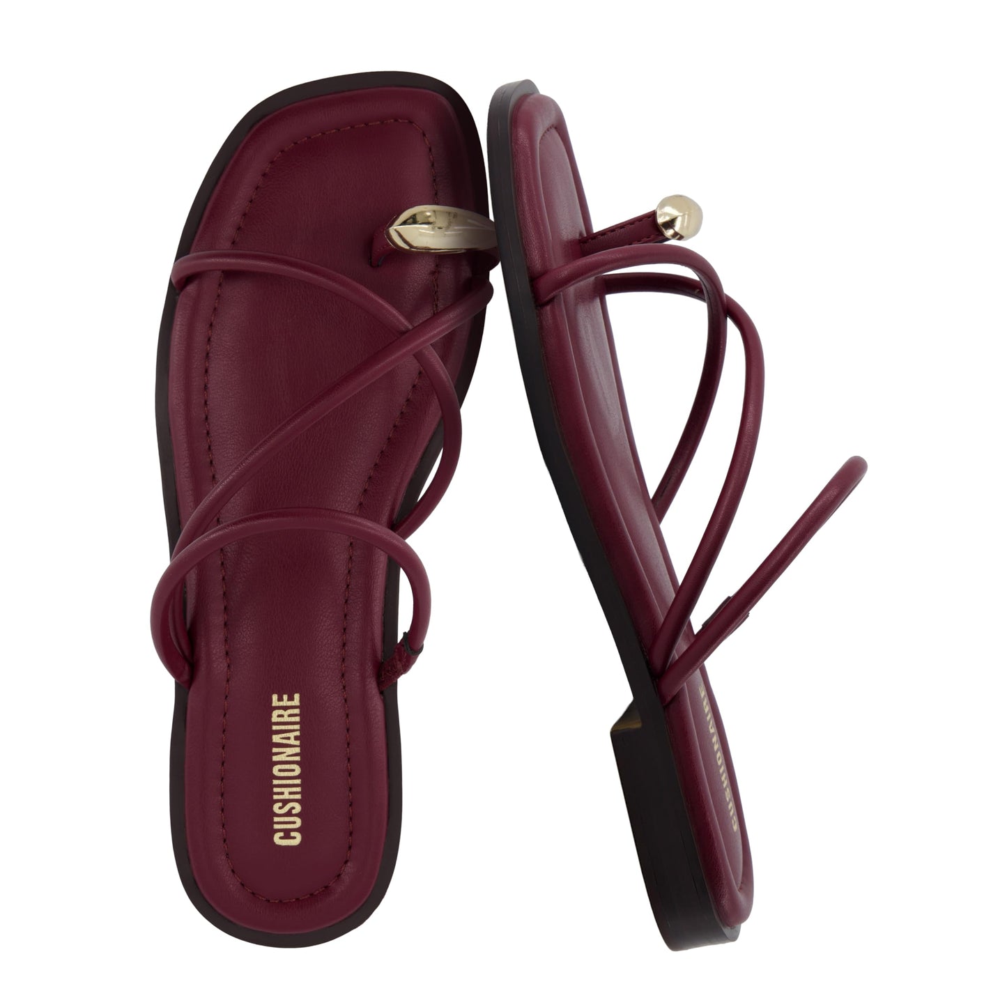 Toe-Loop Slide Sandals with Memory Foam Comfort