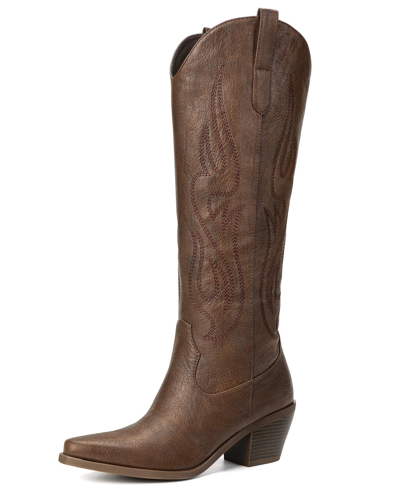 Knee High Cowboy Boots with Chunky Heel Style