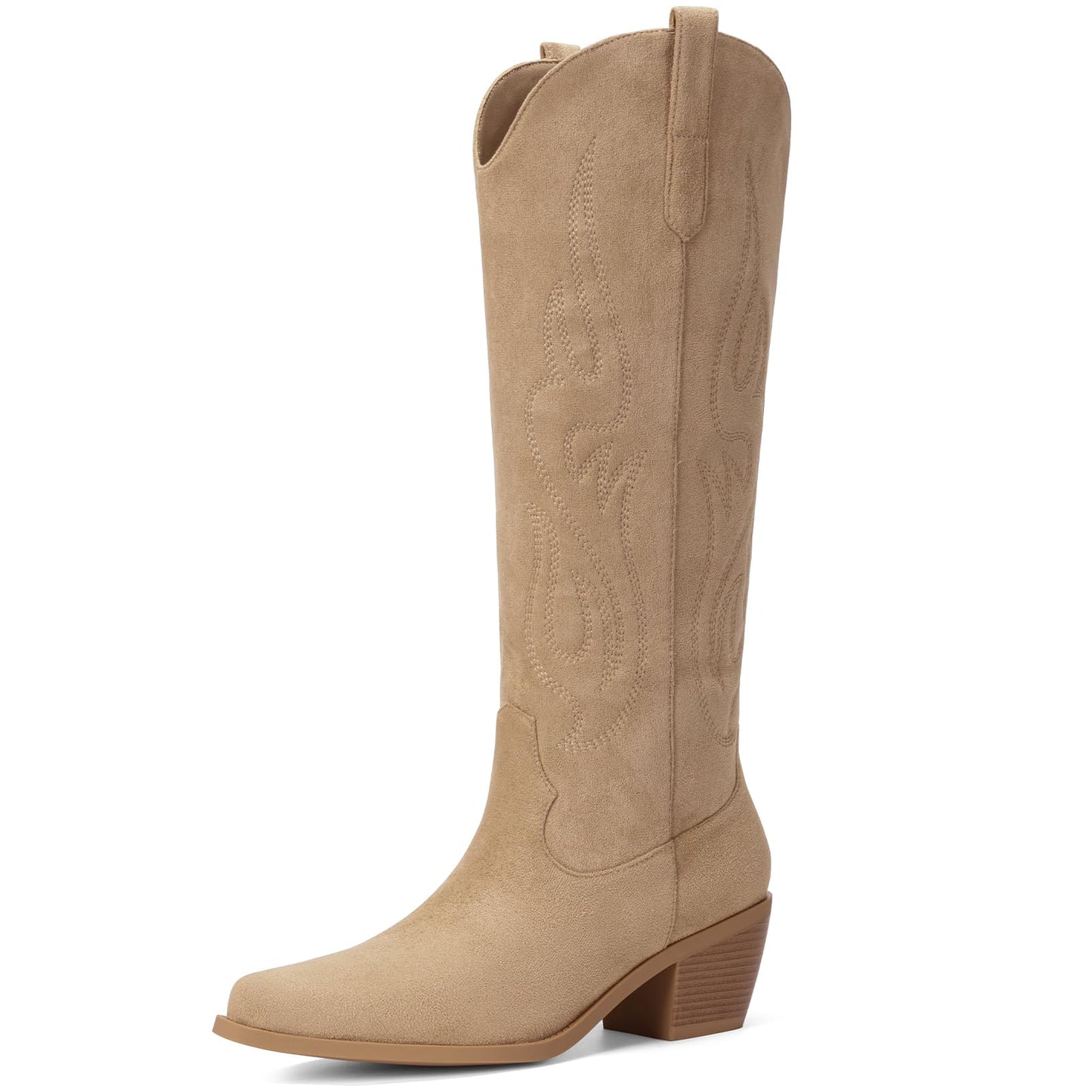 Knee High Cowboy Boots with Chunky Heel Style