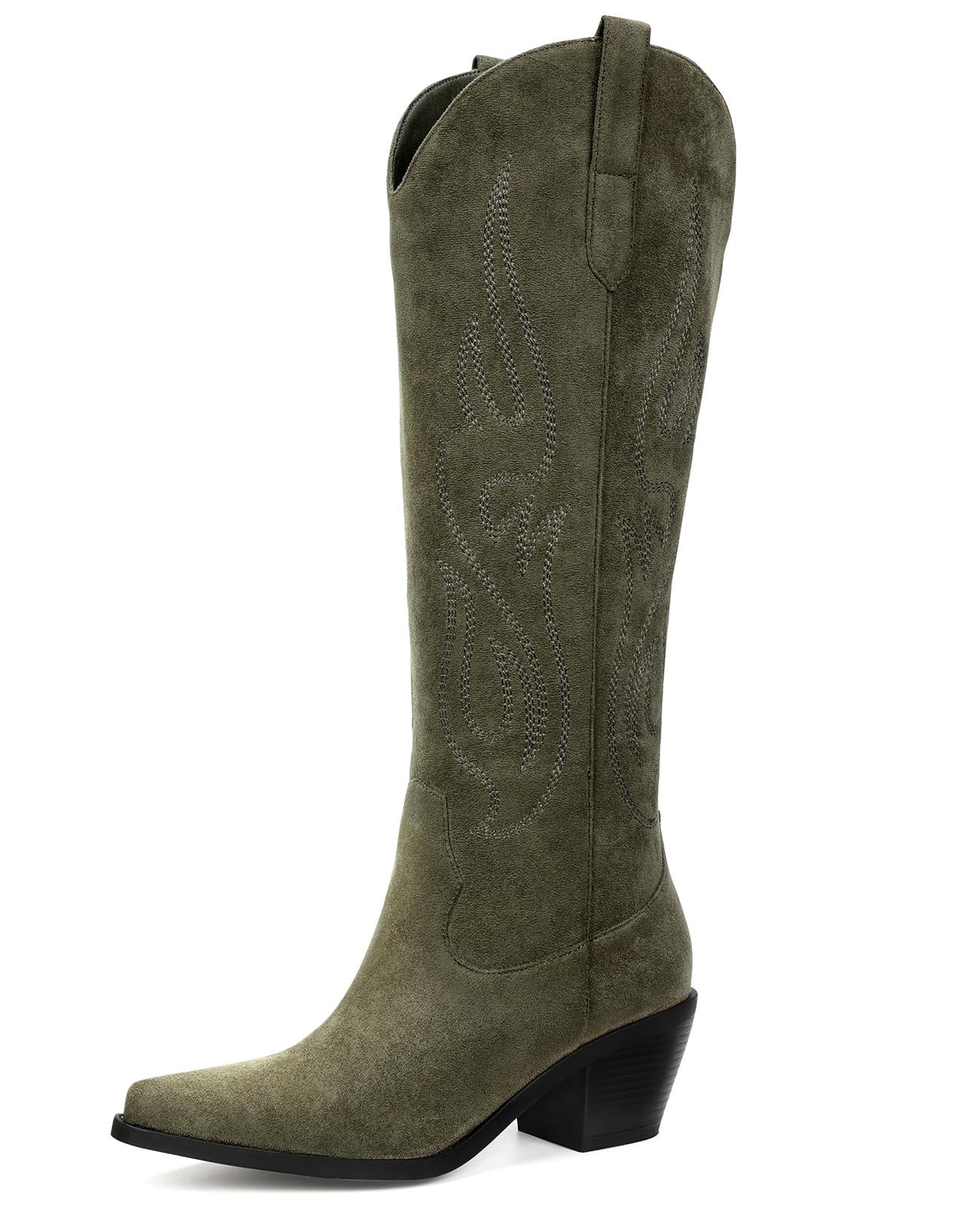 Knee High Cowboy Boots with Chunky Heel Style