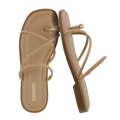 Toe-Loop Slide Sandals with Memory Foam Comfort