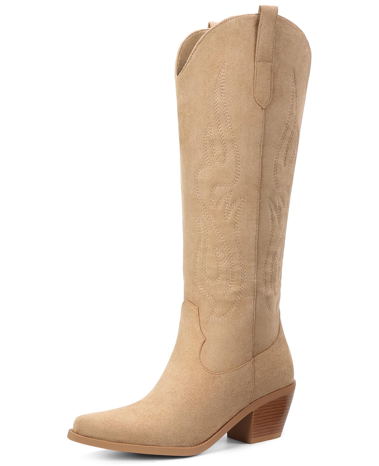 Knee High Cowboy Boots with Chunky Heel Style