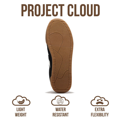 Leather Slip-On Memory Foam Sneakers