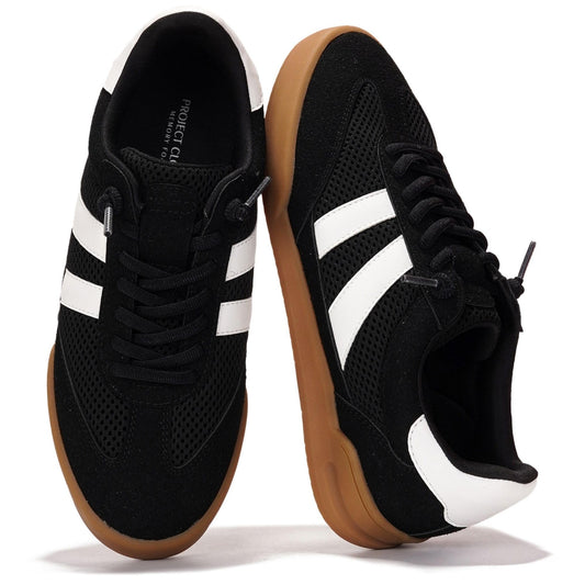 Leather Slip-On Memory Foam Sneakers